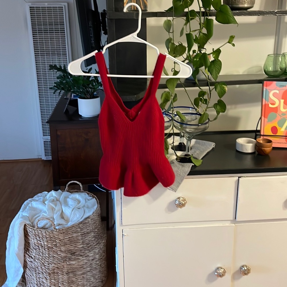Free people intimately ribbed peplum top